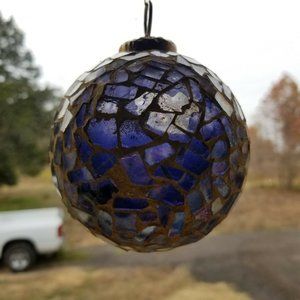 Vintage Christmas Glass Mosaic Christmas Tree Orna